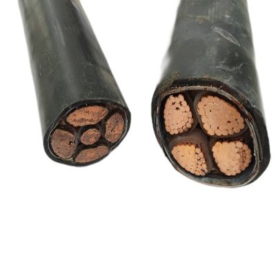ژاکت PVC NYY 4x25mm2 XLPE عایق کشی کابل برق رسانای مس برای ولتاژ پایین 12 ولت